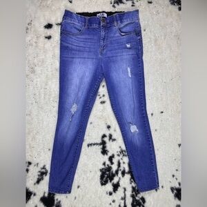 Vylette Dark Wash High Rise Elastic Waist Skinny Leg Denim Jeans Size 32